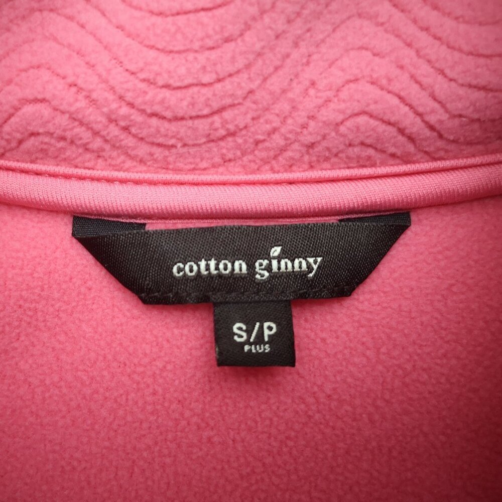 Cotton Ginny Ladies Size Small Plus (1X US Sizing) Pink Full Zip Fleece Vest - Picture 3 of 10